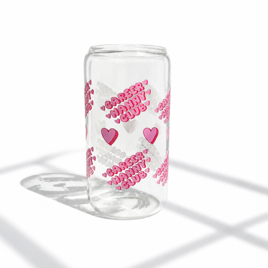Career Nanny Club Glass Tumbler
