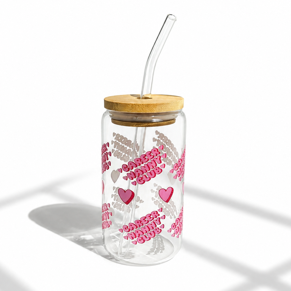 Career Nanny Club Glass Tumbler